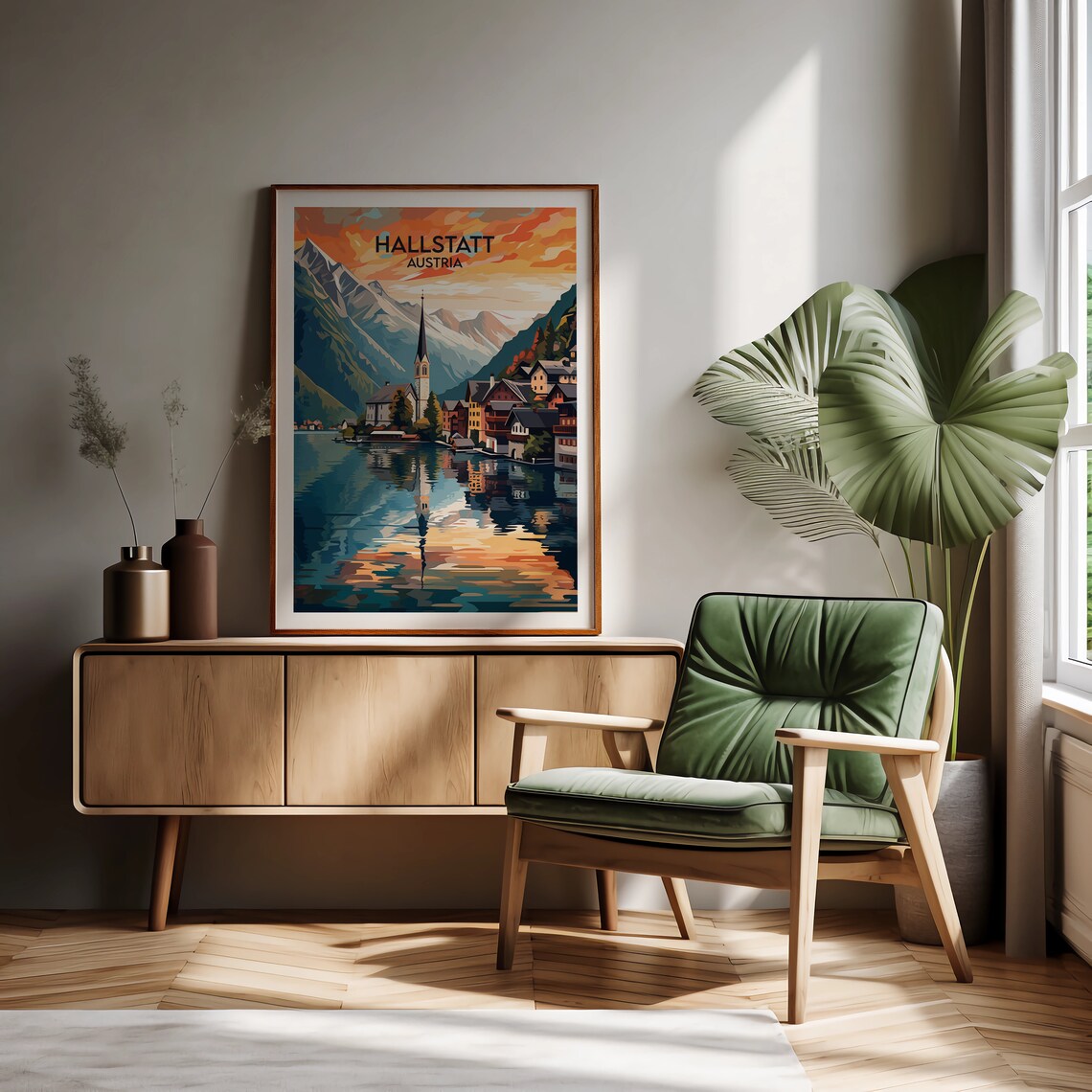 Hallstatt Travel Poster, Austria Custom Personalised - Image 3