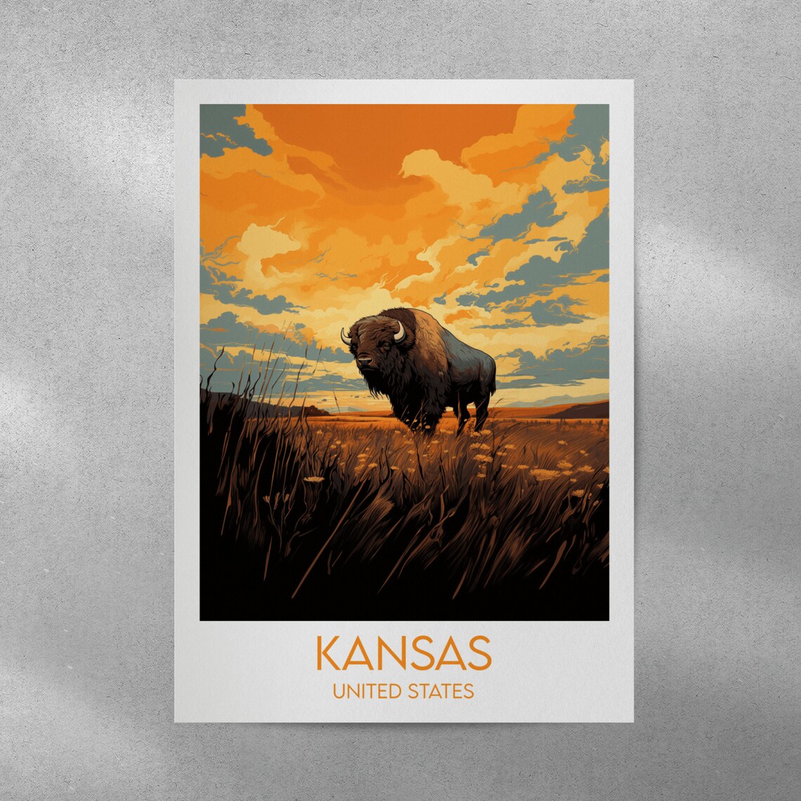 Kansas Travel Print, United States Travel Poster - Image 3