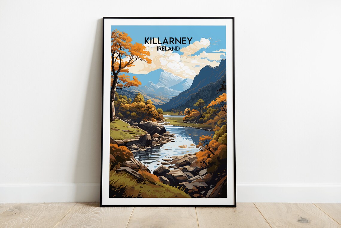 Killarney Travel Poster, Ireland Custom Personalised Gift