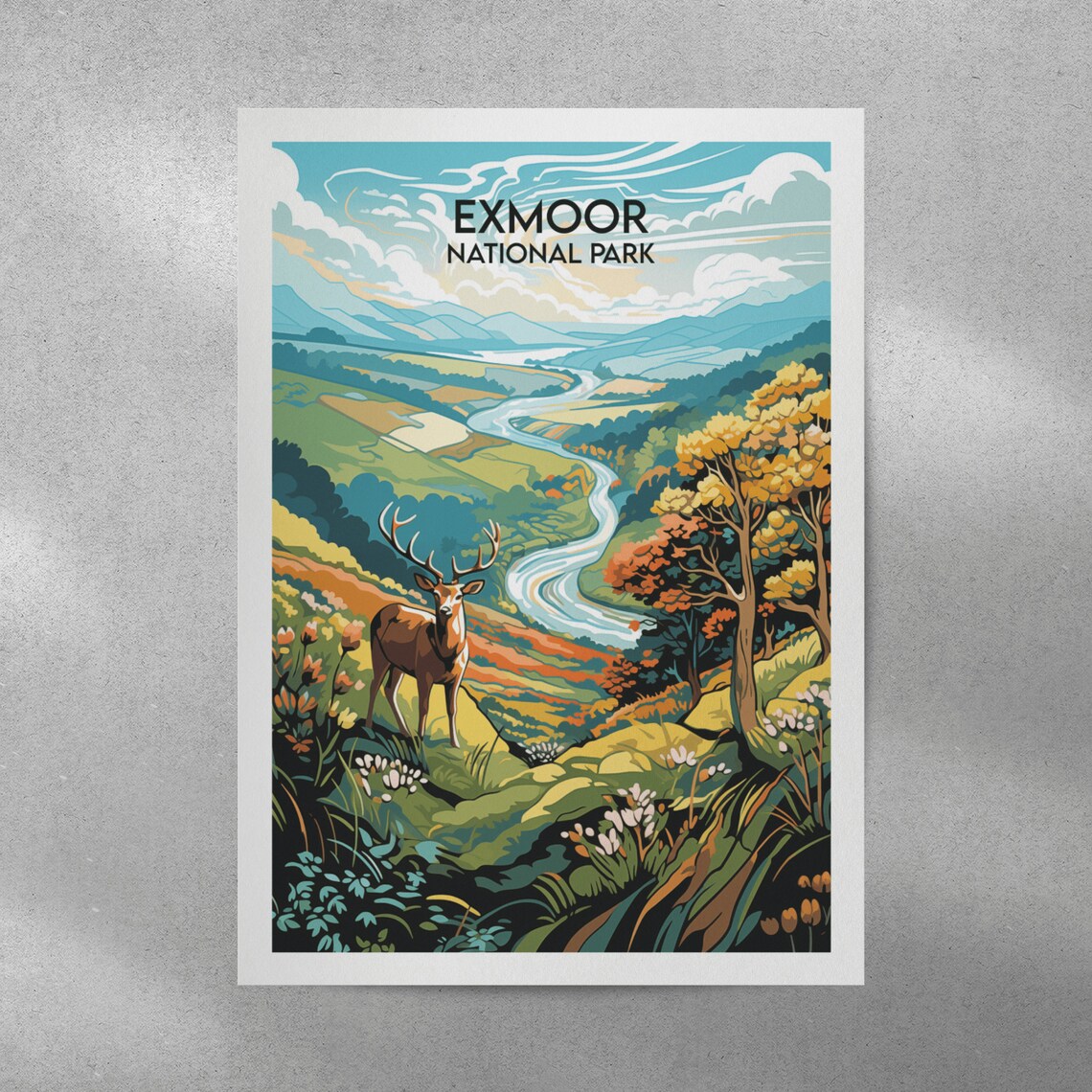 Exmoor National Park Travel Poster, Custom Personalised - Image 4