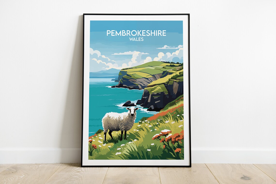 Pembrokeshire National Park Travel Poster, Wales
