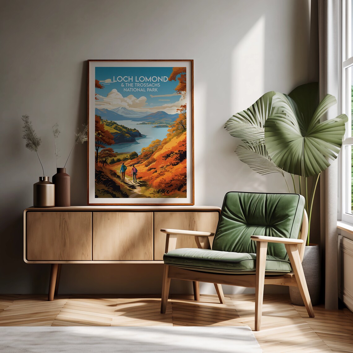 Loch Lomond and the Trossachs Scotland Autumn Lake Travel Poster - Image 2