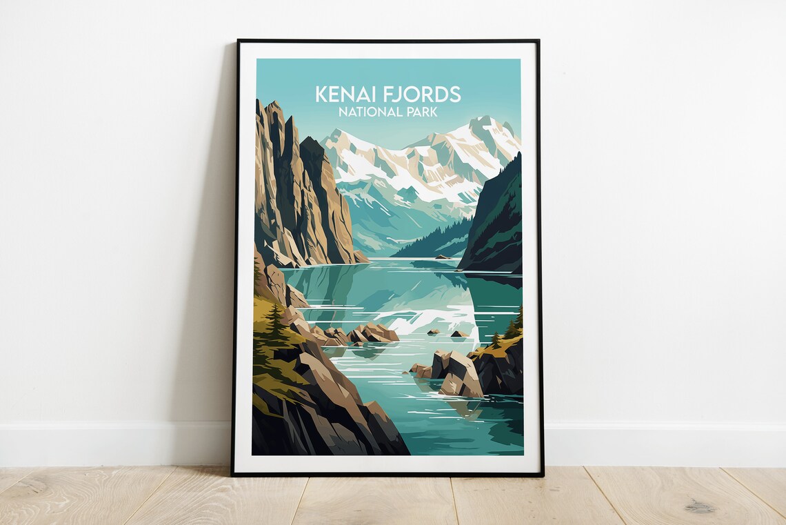Kenai Fjords National Park Glacier Bay Mountain Reflection Poster