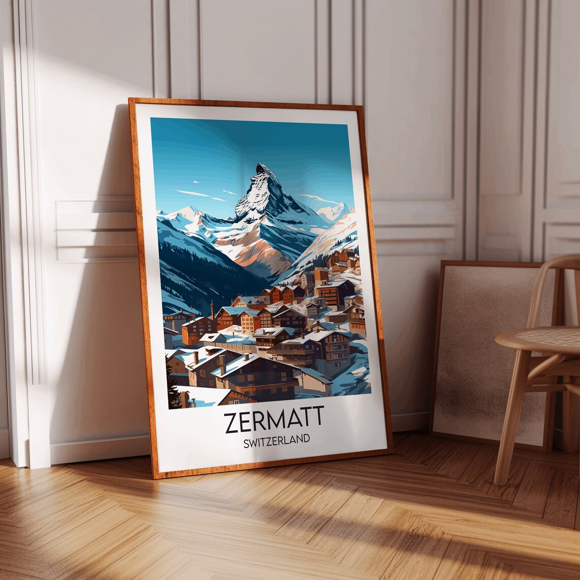 Zermatt Ski Travel Poster, Switzerland Custom Personalised - Image 4
