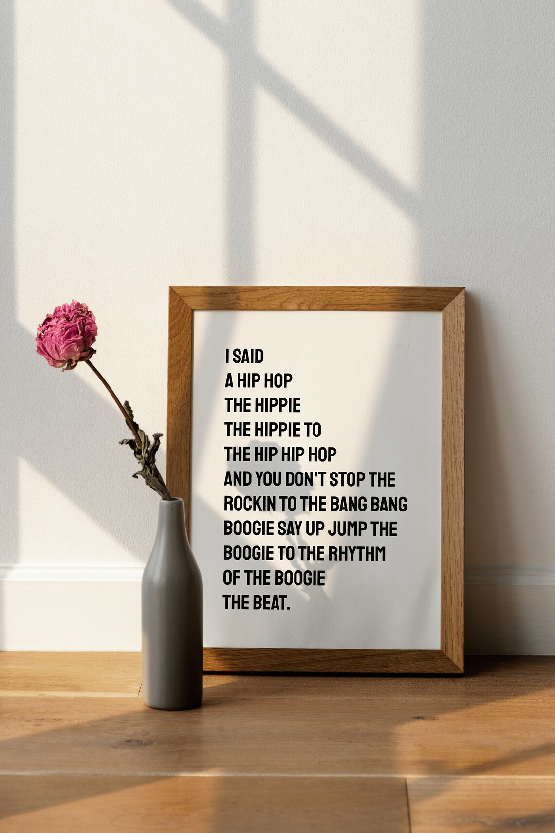 I Said a Hip Hop Rapper's Delight Lyrics Typography Print Art - Image 5