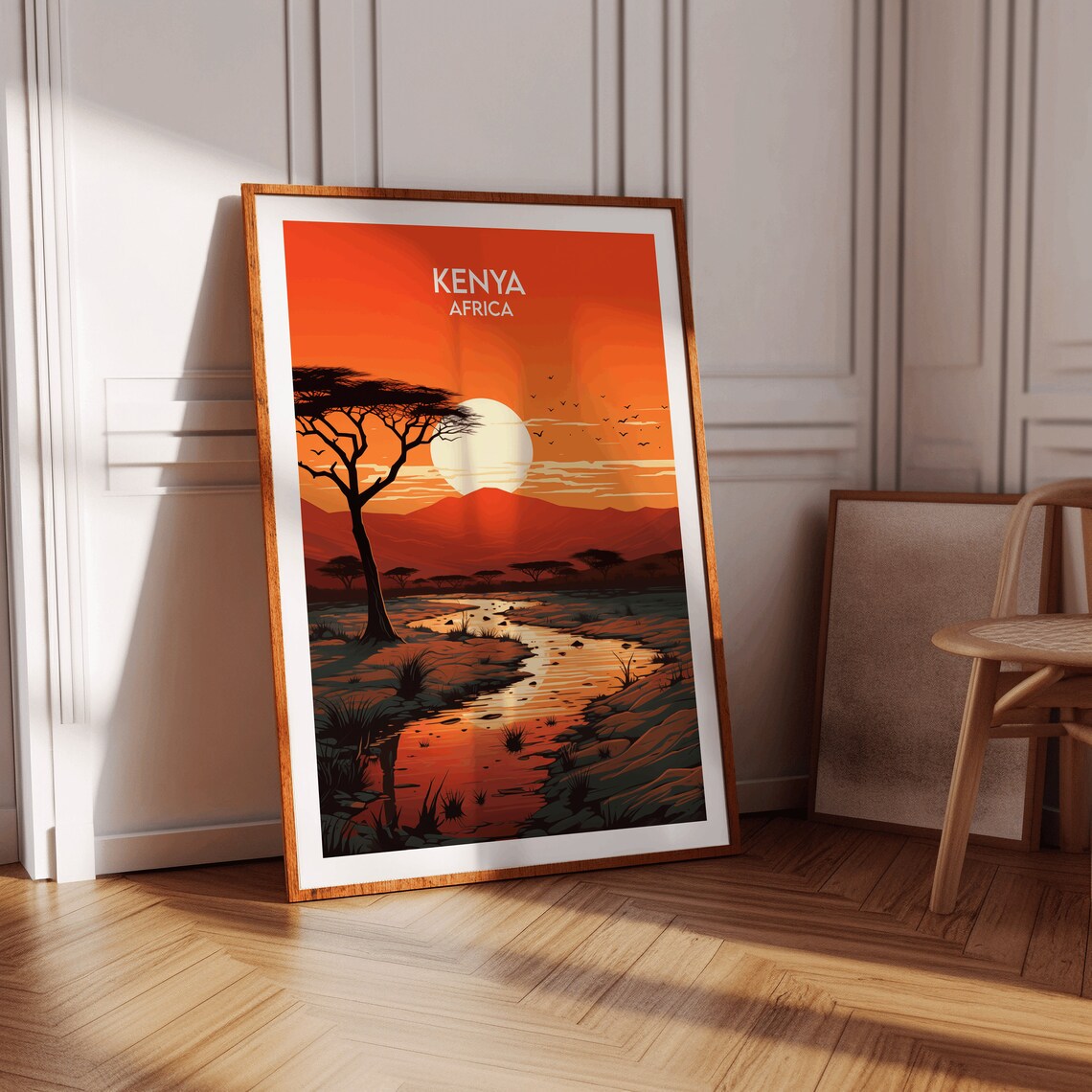 Kenya Travel Print Africa Poster Custom Personalised Wedding Birthday Gift - Image 2
