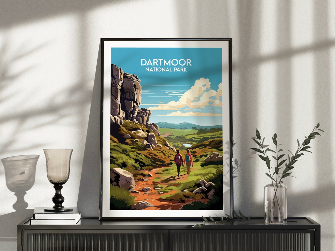 Dartmoor National Park Travel Poster, England UK - Image 4