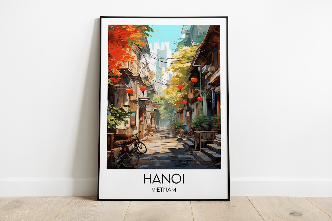 Hanoi Travel Poster, Vietnam Custom Personalised