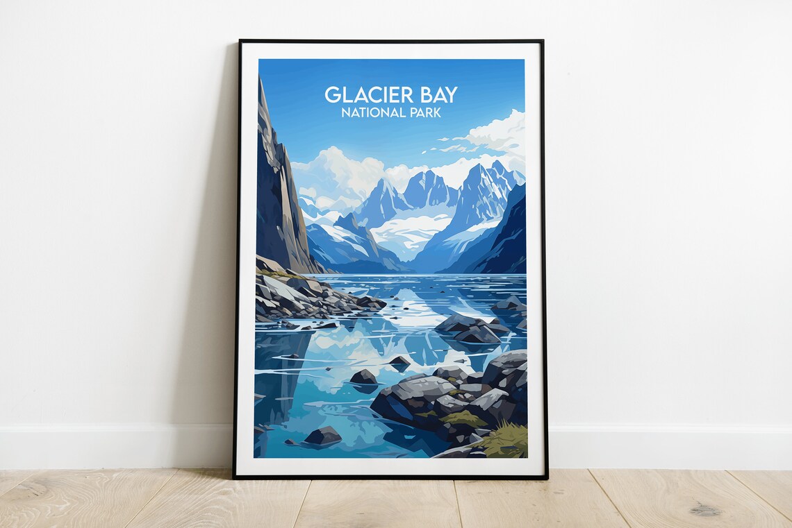 Glacier Bay National Park Travel Poster, Alaska