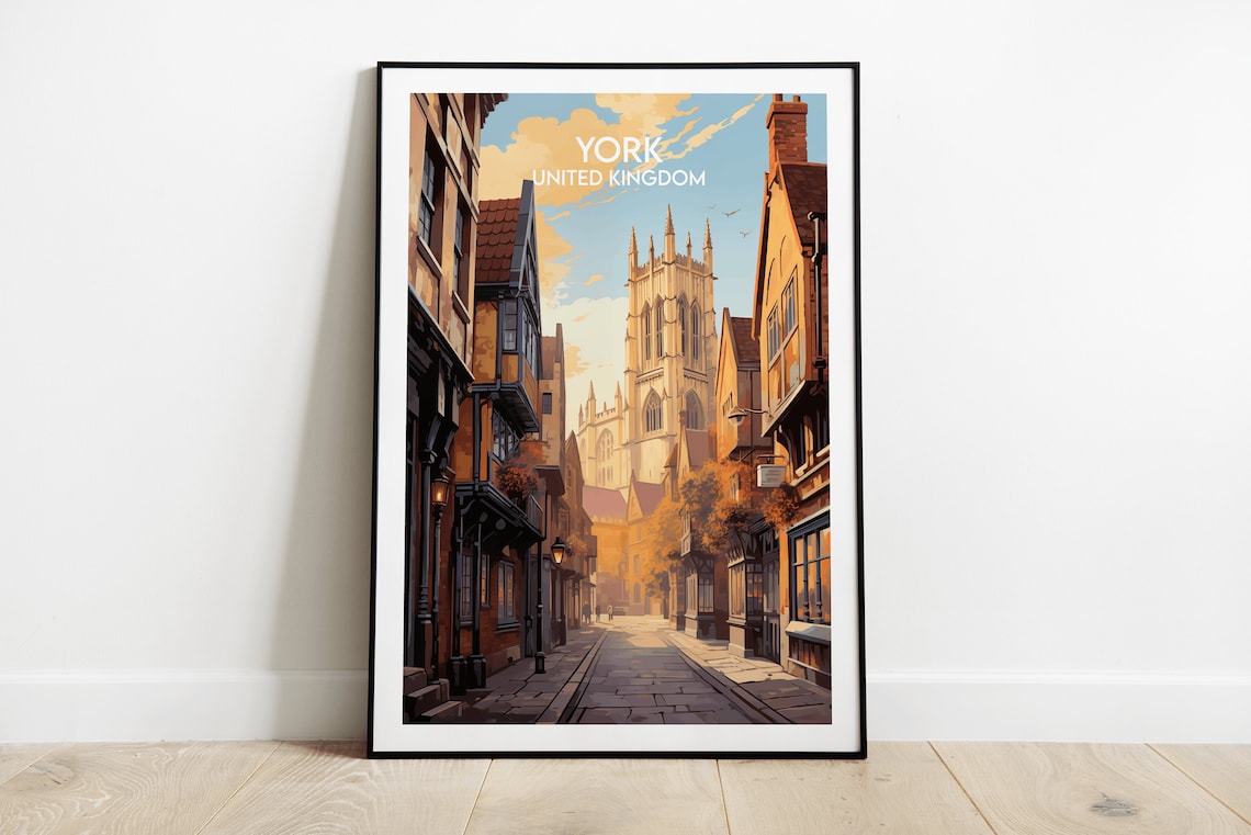 York Travel Print, United Kingdom Custom Poster