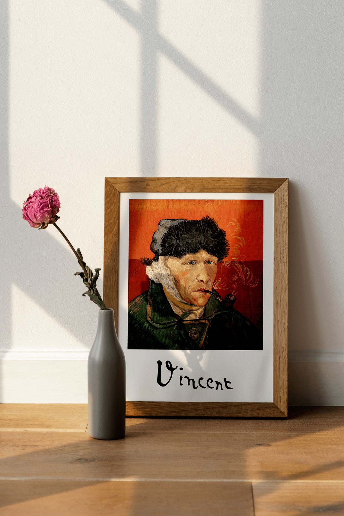 Vincent Van Gogh Self Portrait with Bandaged Ear and Pipe Art Poster - Image 4