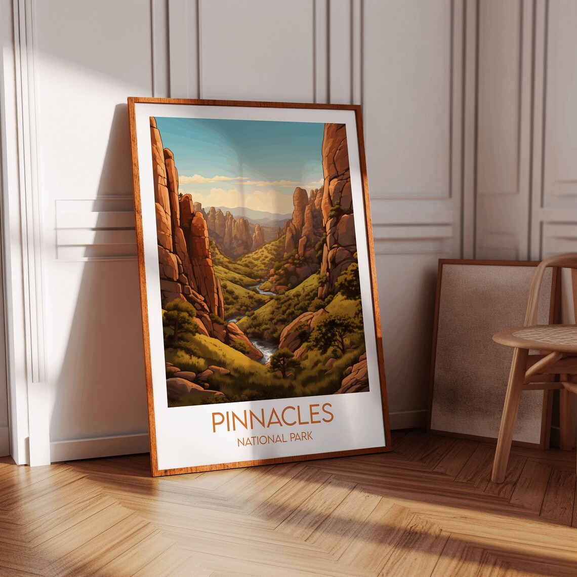 Pinnacles National Park Canyon Overlook Rock Formations Travel Poster - Image 3