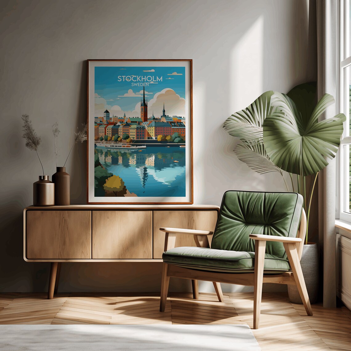 Stockholm Travel Print, Sweden Custom Personalised - Image 2