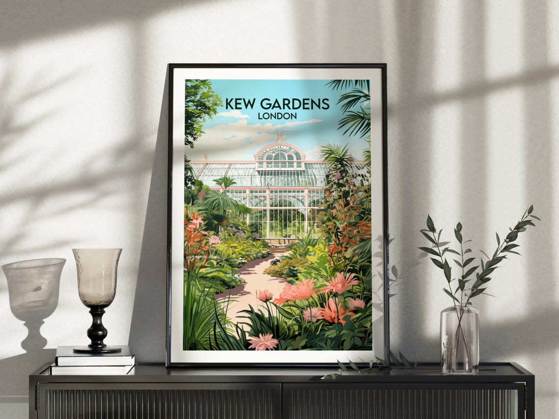 Kew Gardens London Temperate House Flower Garden Path Travel Poster - Image 4