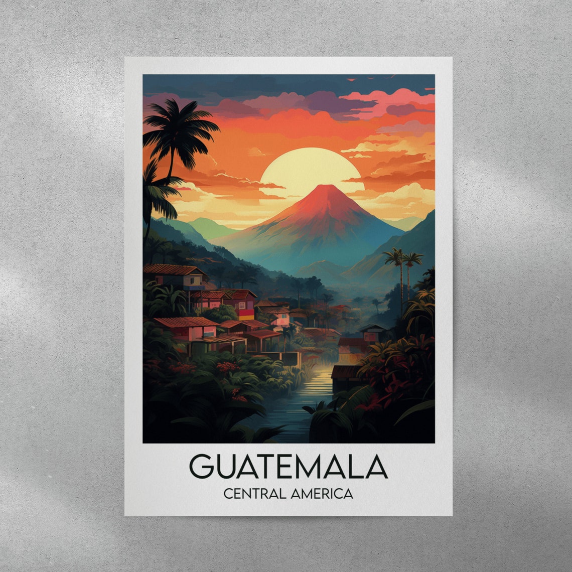 Guatemala Travel Print Central America Poster Custom Personalised Wedding Birthday Gift - Image 3