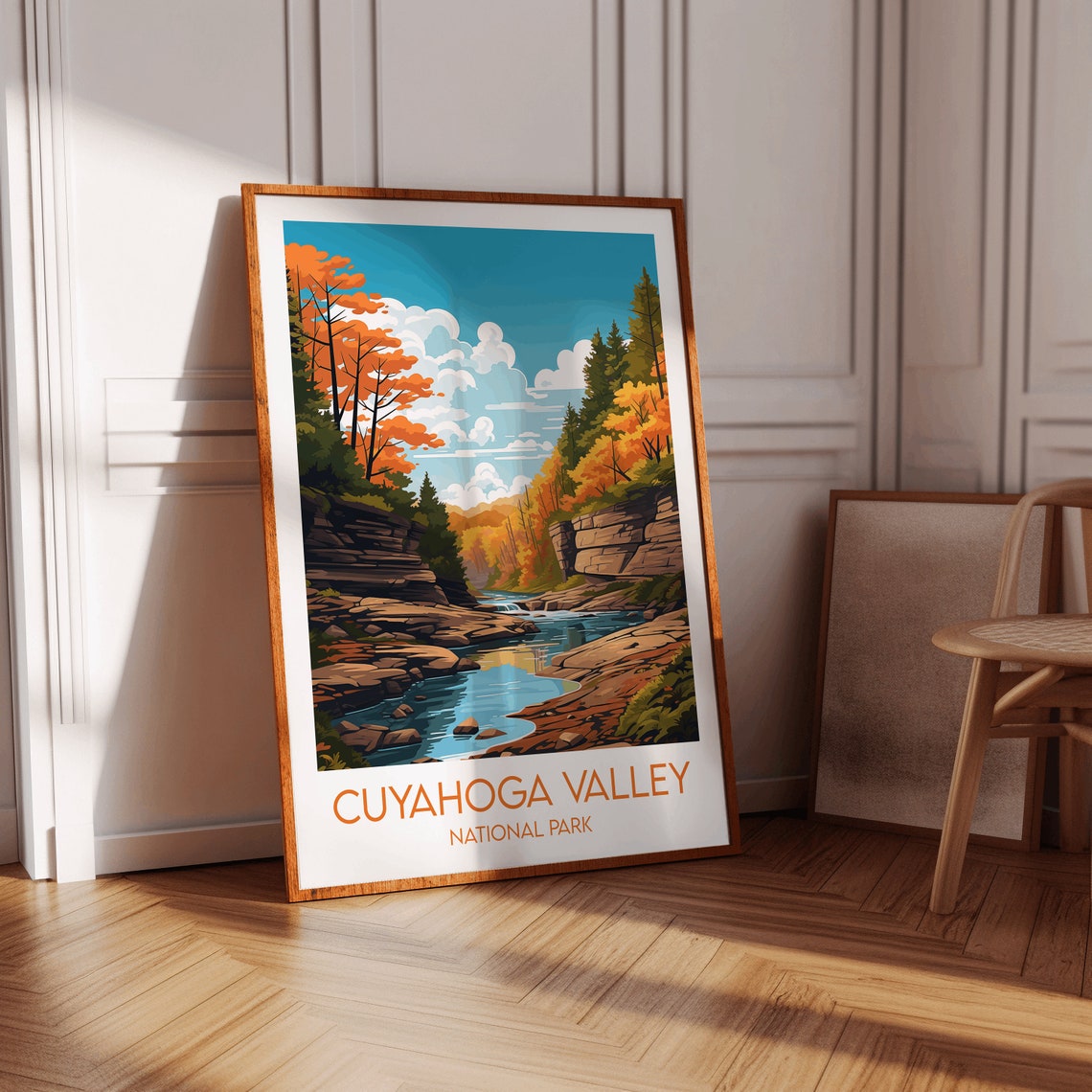 Cuyahoga Valley National Park Fall Foliage Canyon River Poster - Image 2