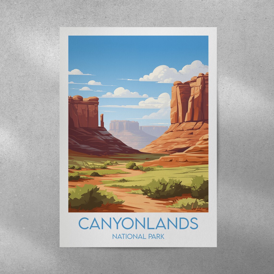 Canyonlands National Park Red Buttes Desert View Vintage Travel Poster - Image 2