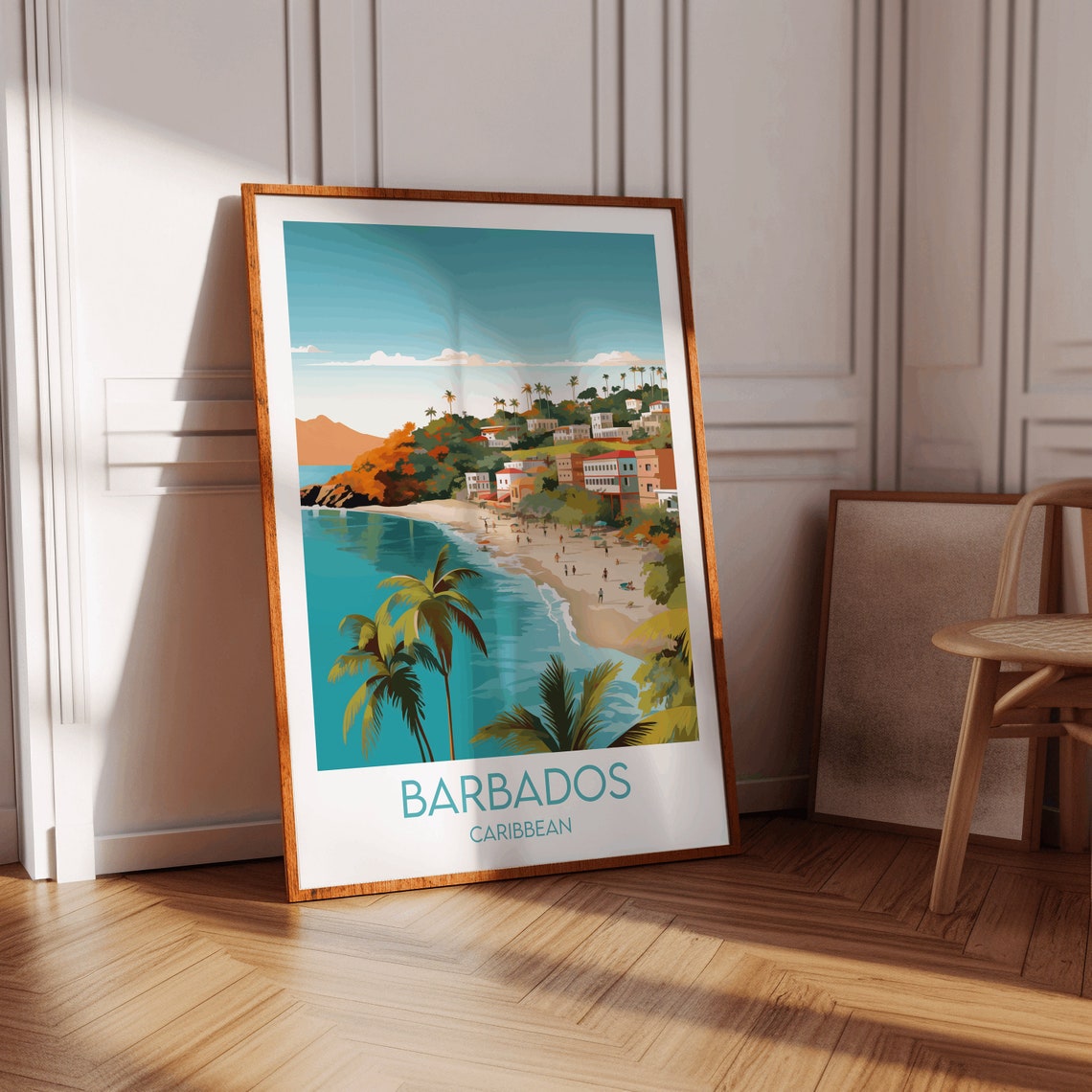 Barbados Travel Print Caribbean Poster Custom Personalised Wedding Birthday Gift - Image 2