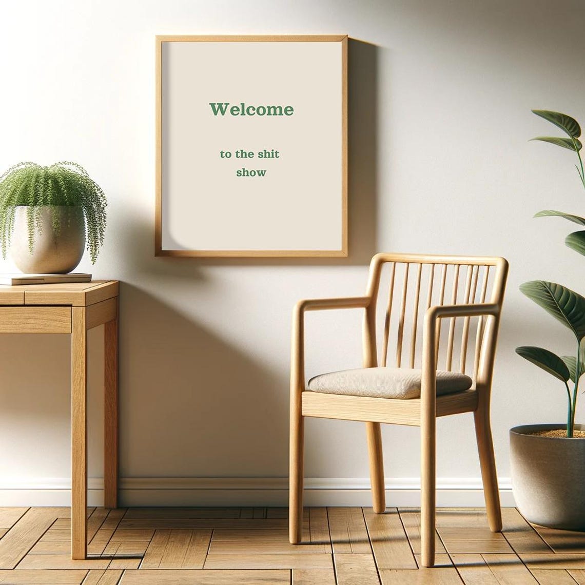 Welcome To The Shit Show Funny Entryway Office Sarcastic Quote Poster - Image 2