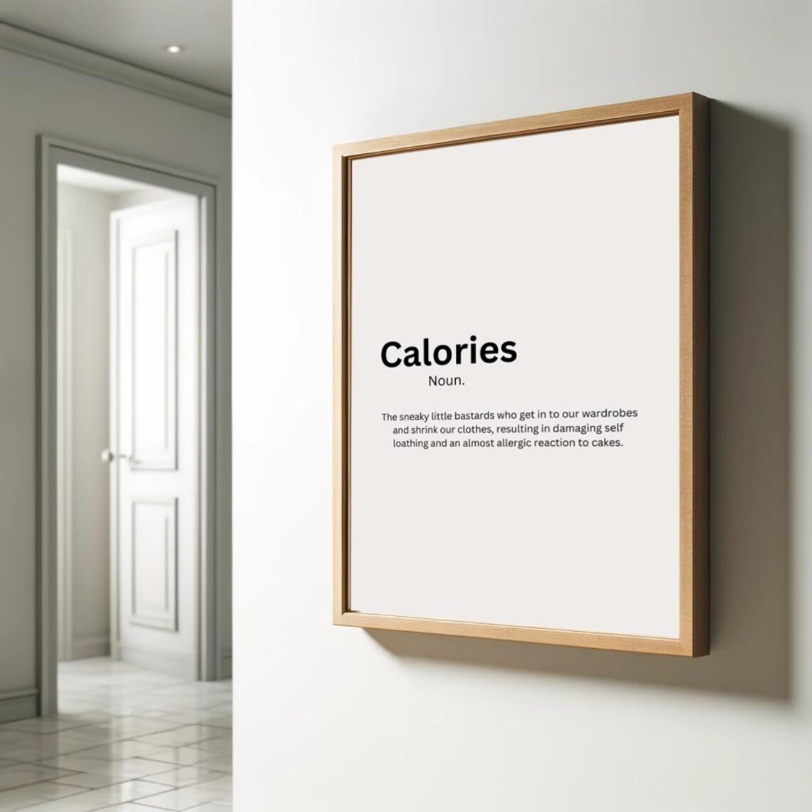 Calories The Sneaky Little Bastards Poster Funny Saying Retro Wall Art - Image 2