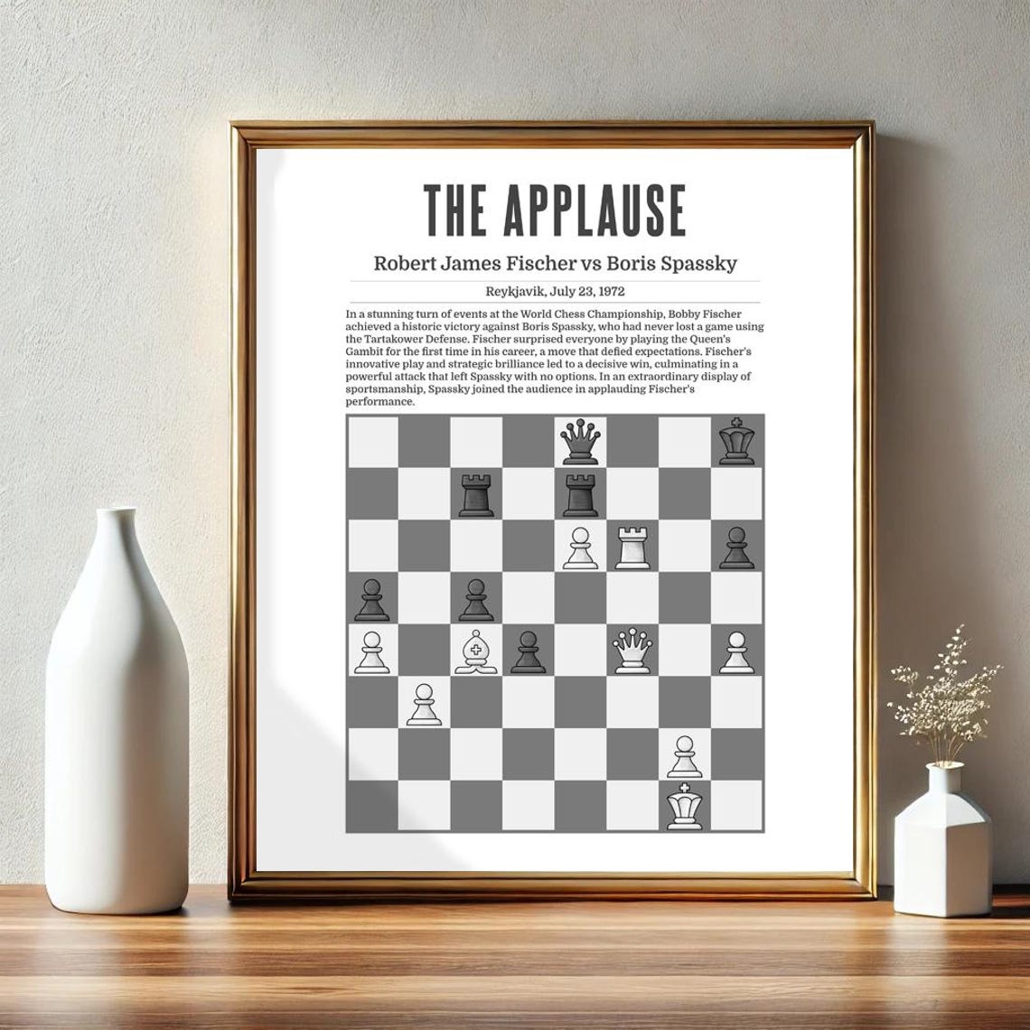 The Applause Fischer vs Spassky Reykjavik 1972 Chess Match Poster