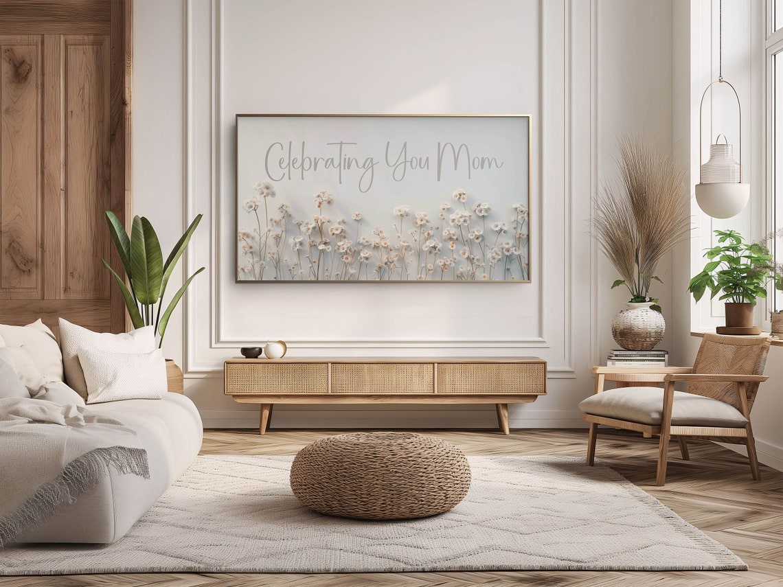 Celebrating You Mom Wildflower Mother Day Gift Frame TV Poster - Image 5