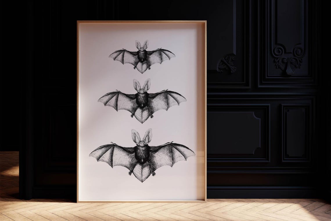 Halloween Gallery Wall Set Of Eight Spooky Art Collection Print - Image 2