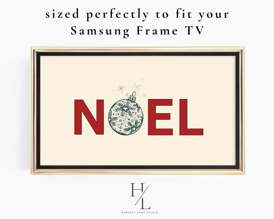 Noel Sign Ornament Letter O Holiday Typography Christmas Poster - Image 4
