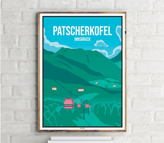 Patscherkofel Innsbruck Vintage Travel Poster