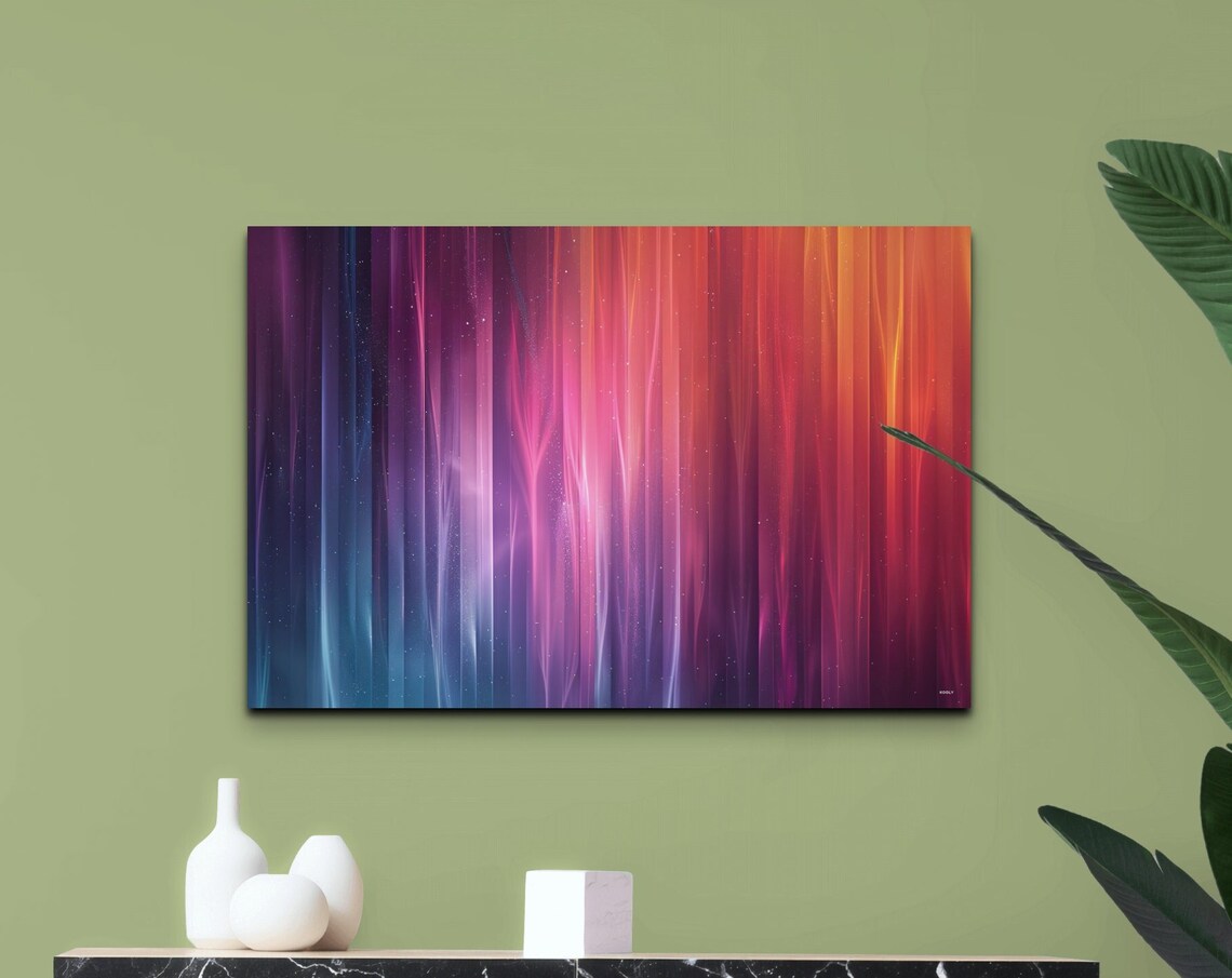 Ethereal Prism Wall Art Print, Vertical Gradient