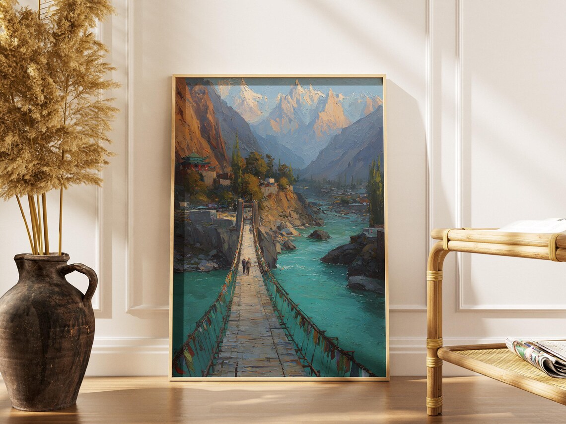 Pakistan Passu Art Print, Himalayan Travel Poster