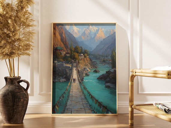 Pakistan Passu Art Print, Himalayan Travel Poster