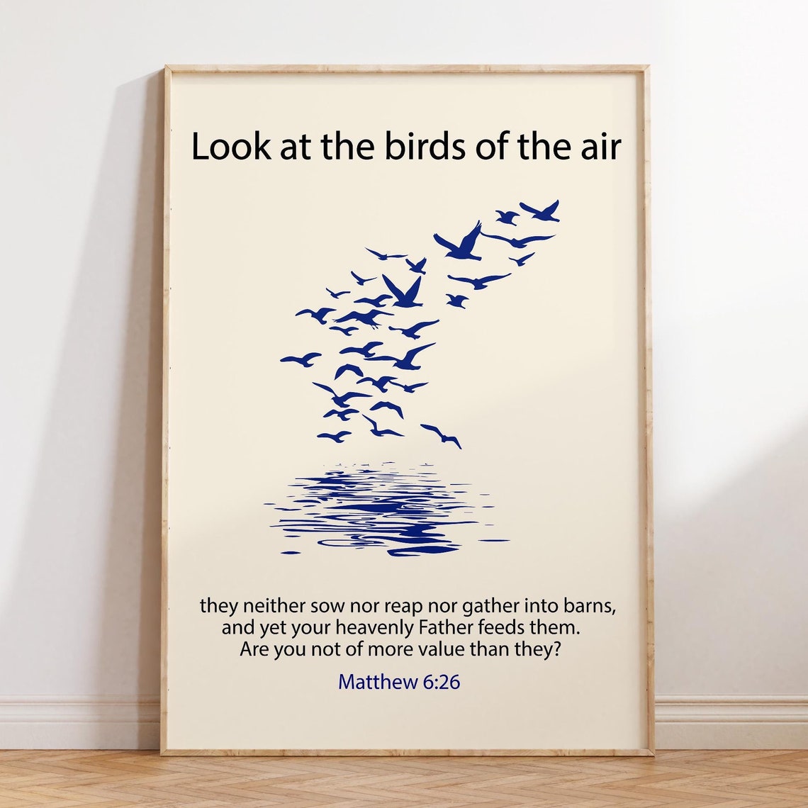 Matthew 626 Print Christian Wall Art Bible Verse Christian Poster Scripture Art Religious Print Gift For Christian Dorm Decor Birds - Image 5