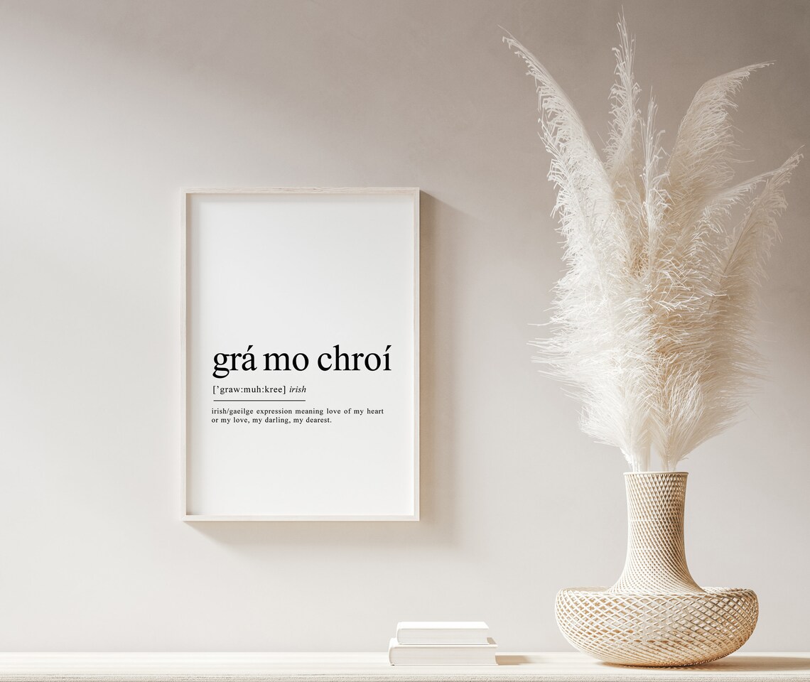 Grá Mo Chroí Irish Language Engagement Gift Print - Image 2