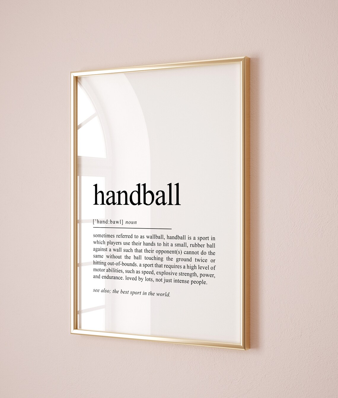 Handball Definition Noun Print Funny The Best Sport In The World - Image 2