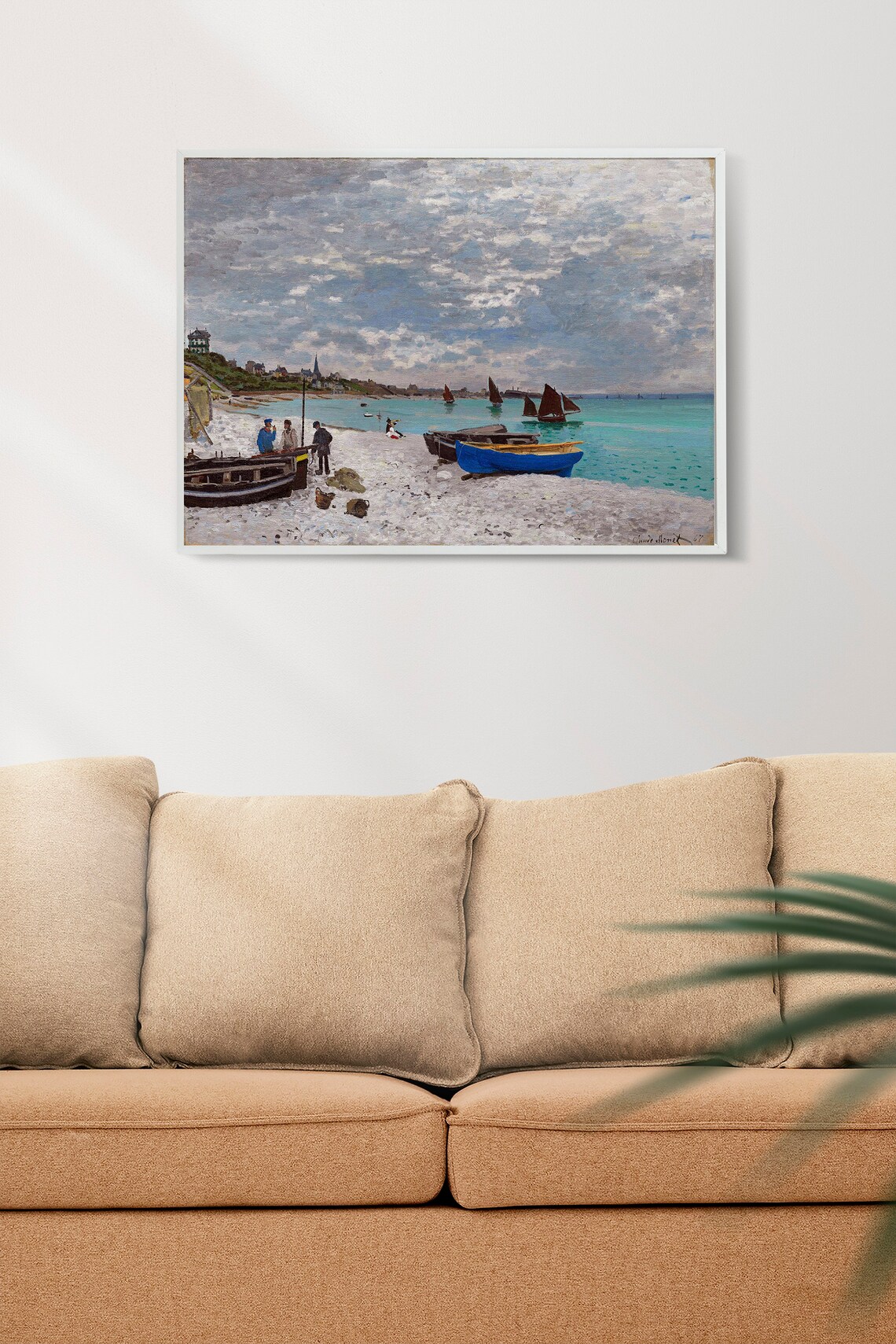 Claude Monet The Beach at Sainte Adresse 1867 Art Reproduction Poster - Image 2