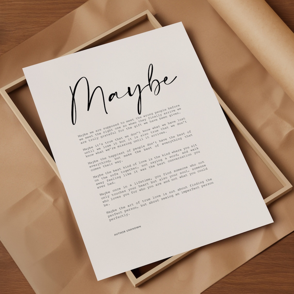 Maybe Poem Wedding Gift, Love Poem Art Print - Image 2