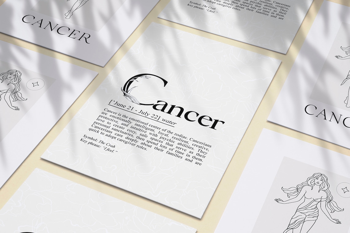 Cancer Definition Art Print, Zodiac Gifts Decor - Image 2