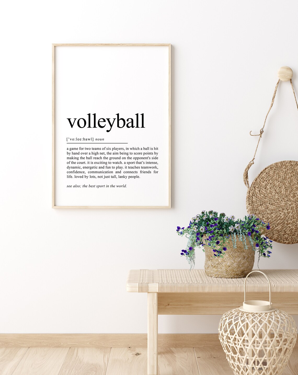 Volleyball Definition Poster, Coach Gift, Teen Decor - Image 2