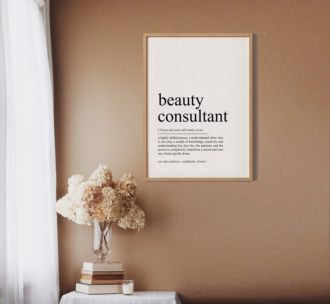 Beauty Consultant Definition Art Print, Salon Decor - Image 2