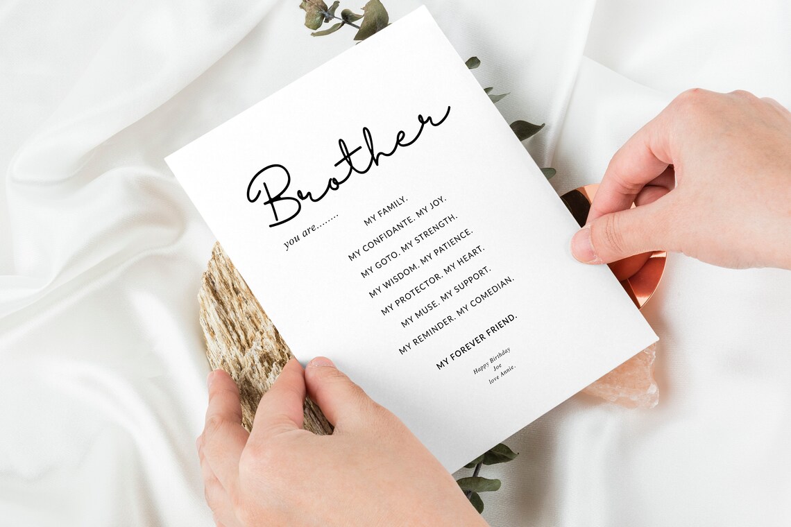 Brother Definition Print, Gift for Brother - Image 2