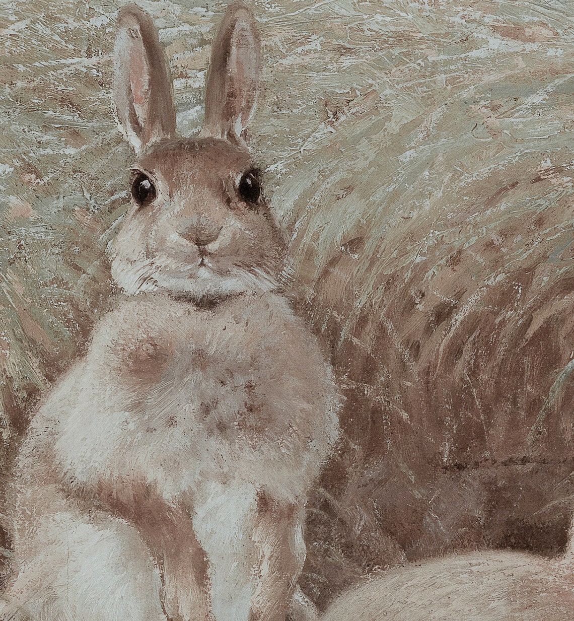 Vintage Easter Bunny Rabbits Antique Spring Wildlife Poster Art - Image 2