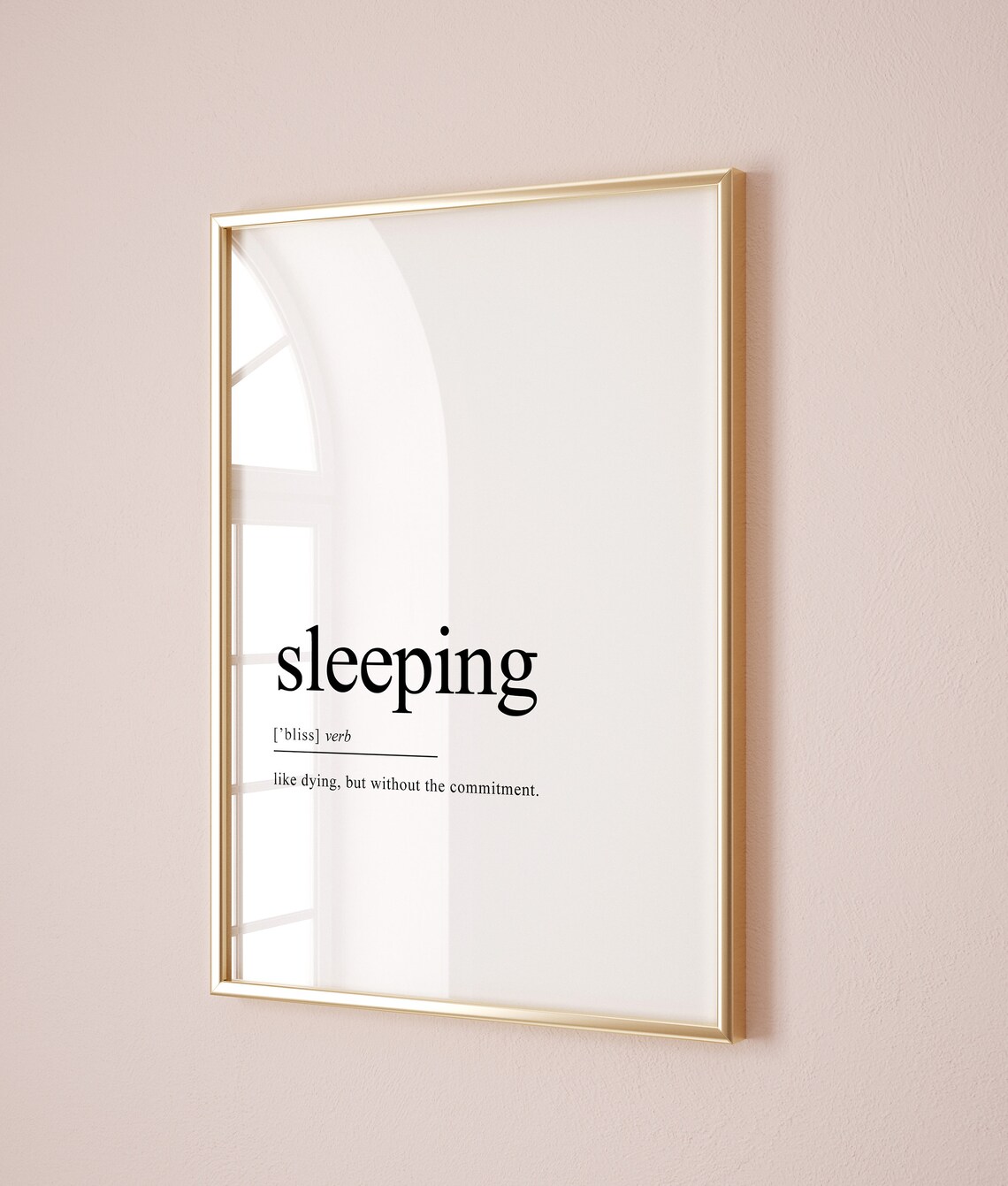 Bedroom Decor Sleeping Definition Wall Art Print - Image 2