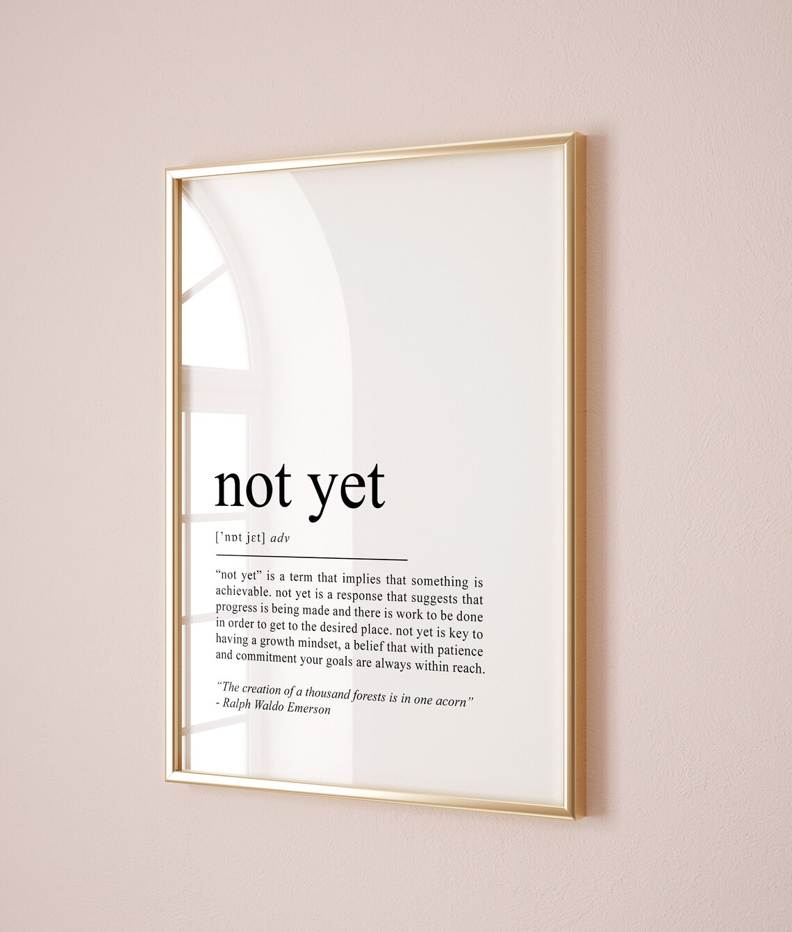 Growth Mindset Not Yet Definition Art Print - Image 2