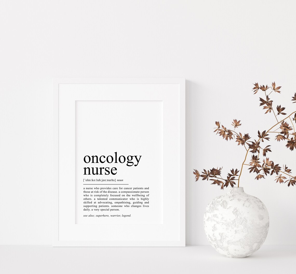 Oncology Nurse Definition Art Print, Thank You Gift - Image 2