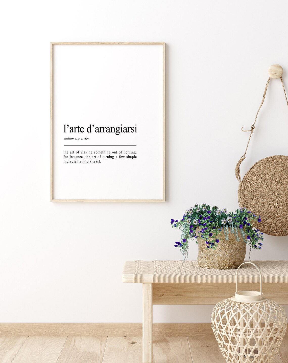L'Arte D'Arrangiarsi Definition Art Print, Italian Wall Art - Image 2