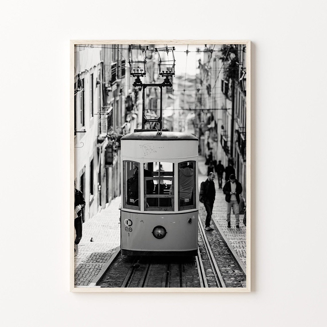 Lisbon Portugal City Tram Instant Black White Photography Wall Art Travel Poster Portuguese Art Print Lisbon Metro - Image 4