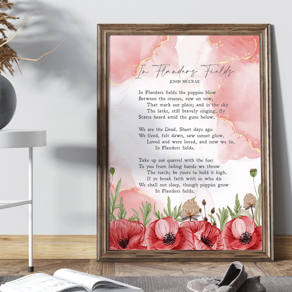 In Flanders Fields, John McCrae Remembrance Print - Image 2