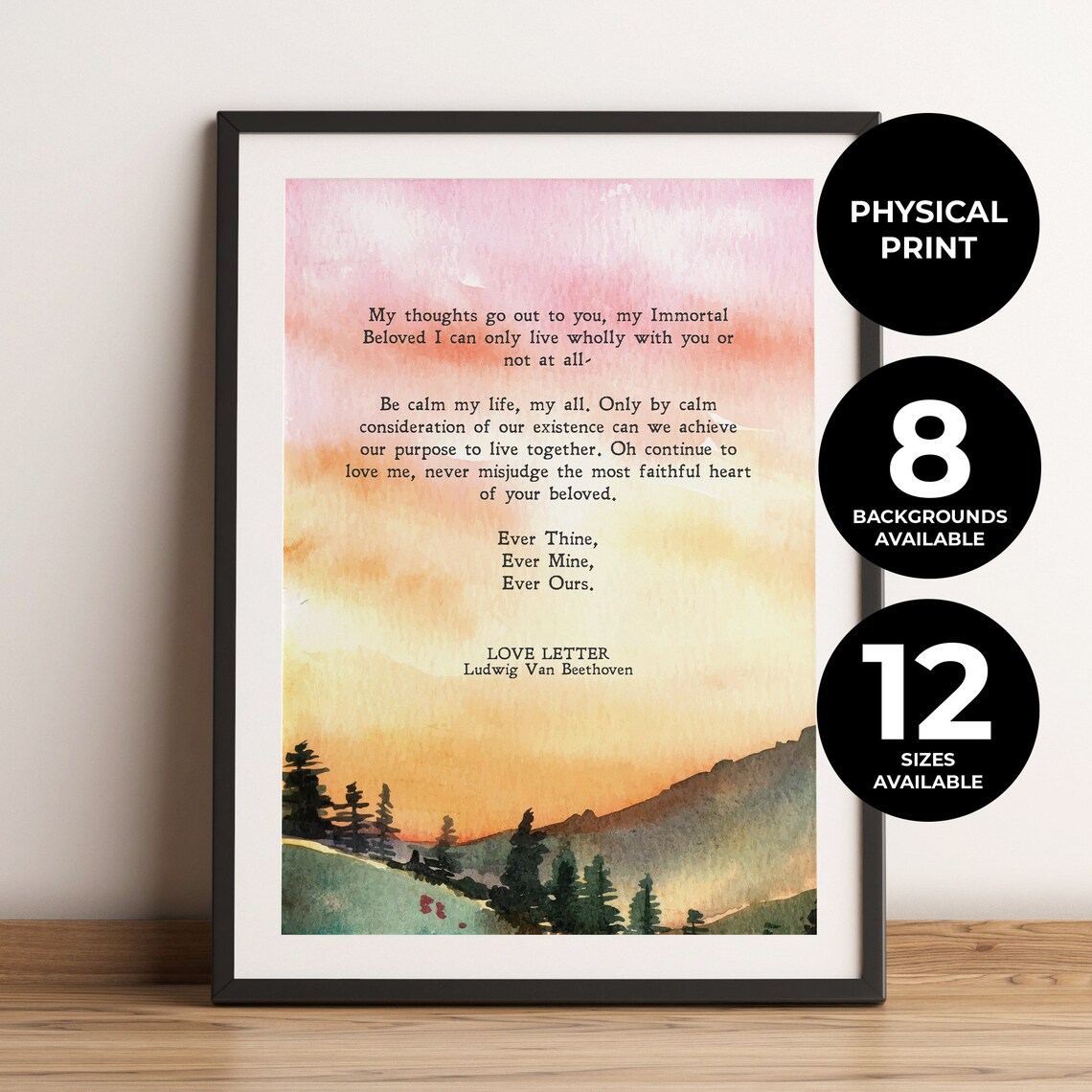 Ever Thine Ever Mine Ever Ours, Minimalist Love Art Print