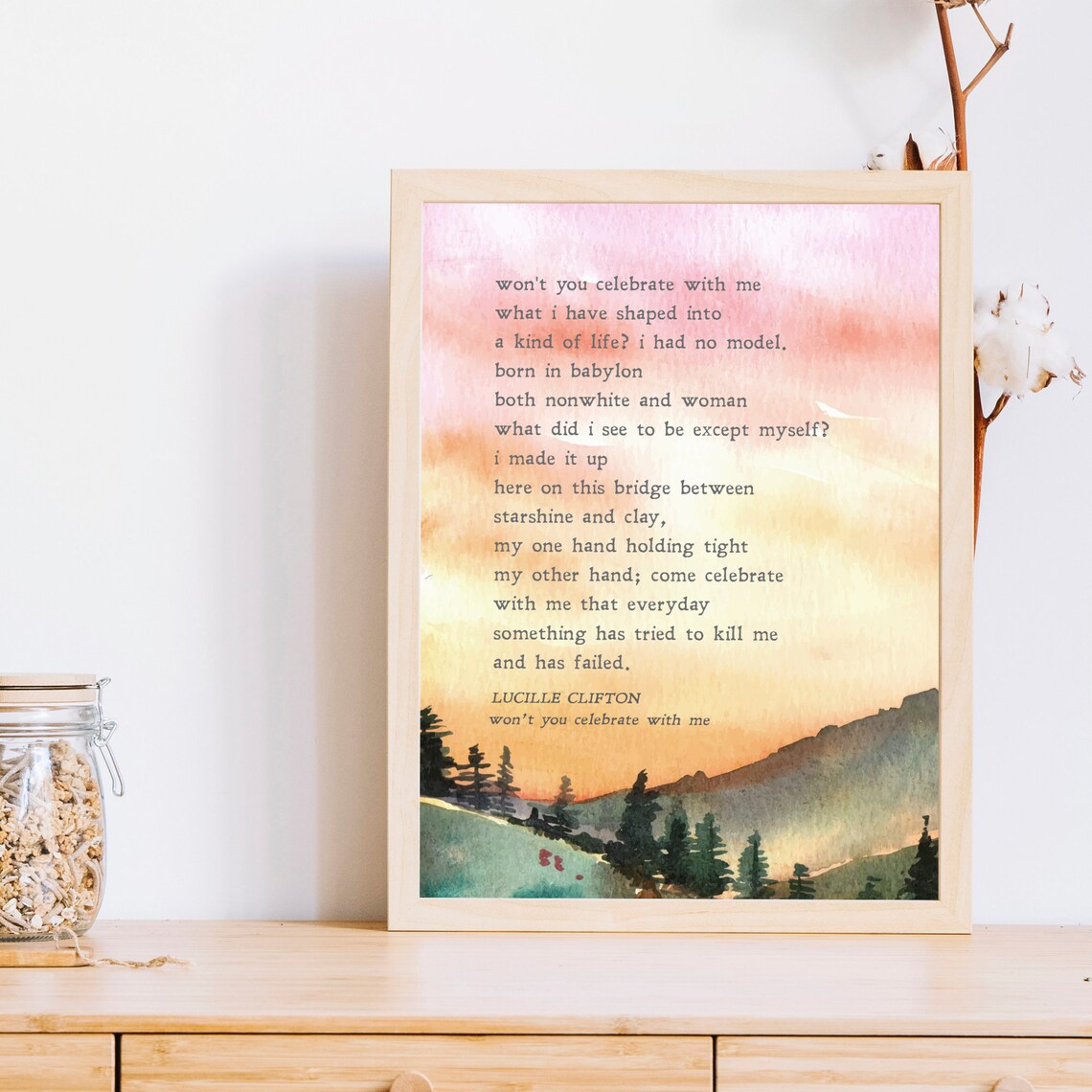 Won't You Celebrate With Me, Lucille Clifton Art Print - Image 2